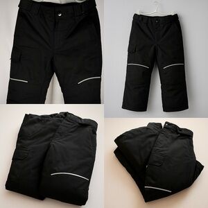 SwissTech Boys Snow Pants XS (4/5) Black Insulated Waterproof Ski Pants